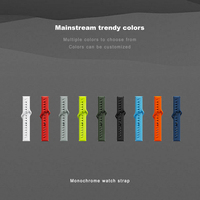 FKM durable pour bracelet de montre 18/20/22mm boucle ardillon matériau antiallergique entièrement étanche remplacement de montre intelligente multi-couleurs
