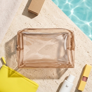 กระเป๋าใส่เครื่องสำอางใส PVC แฟชั่นฤดูร้อน หูหิ้วนุ่ม ซิปปิด ขนาดใหญ่ สำหรับเดินทาง ใส่ผลิตภัณฑ์ดูแลผิว มีหลายสี ใช้ได้ทั้งที่ชายหาดและสปา - Product Image 4