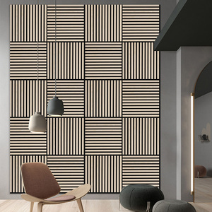 600x600mm cách âm giảm tiếng ồn Vuông Tường gỗ tấm Bảng âm thanh Bảng âm thanh <span class=keywords><strong>MDF</strong></span> - Product Image 3