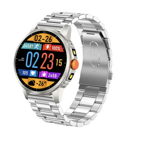 Montre connectée à écran rond TFT avec boîtier en alliage pour hommes et femmes, double lampe torche, appels, montre de sport, moniteur de fréquence cardiaque magnétique, suivi d'activité physique - Product Image 5