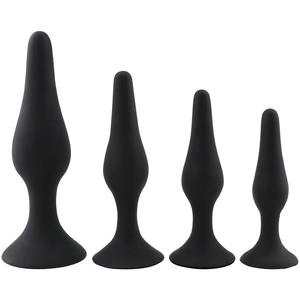 4-teiliges silikon analplug-set männlich prostata-massagegerät anal po-plug-set für weibliches erwachsenes erotik-spielzeug anal - Product Image 5
