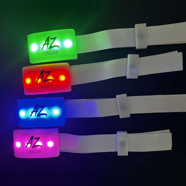 Customizable LED Light-Up NFC RFID Rubber Wristbands Personalized Glowing Adjustable Bracelets for Promotions