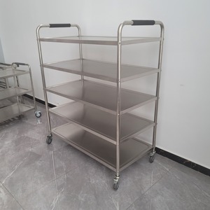 Carros de comedor de acero inoxidable de alta resistencia para cocina comercial para uso en restaurantes y hoteles Suministros para hoteles y restaurantes - Product Image 3