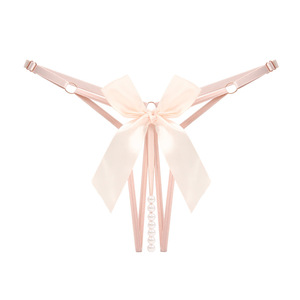 Tanga Ajustable de Talla Grande para Mujer, Lencería Sexy y Atractiva con Diseño de Cuentas Bordadas y Aberturas - Product Image 1
