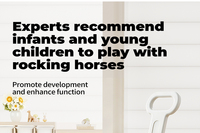 Cheval à bascule Youbeichen en plastique en forme de nuage, couleur beurre-café, avec boîte à musique intégrée et base anti-basculement pour tout-petits, usage intérieur