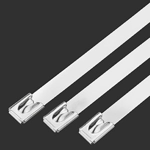 Attaches-câbles en acier inoxydable Zhichen 10 mm x 0,25 mm, autobloquantes, métalliques, résistantes aux hautes températures, pour le regroupement de câbles - Product Image 1