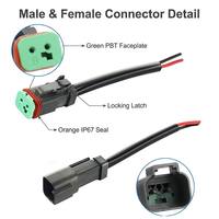 VENTE FLASH Connecteurs DT 2 Broches Étanche IP67 12V Mâle et Femelle Faisceau de Câbles Connecteur Électrique pour Barre Lumineuse LED