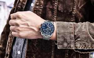 Relojes de Cuarzo de Diseño Casual de 45 mm, Cronógrafo con Fecha, Movimiento Japonés, Resistentes al Agua 30 m, Luminosos, para Hombre - Product Image 5