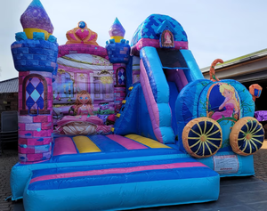 Thiết kế mới thương mại lâu đài bouncy lâu đài băng Nữ Hoàng Cô Gái Hạnh Phúc sinh nhật Inflatable Bouncer sân chơi - Product Image 3