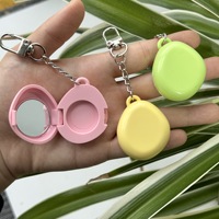 Étui vide pour baume à lèvres avec logo personnalisé, compact rond violet avec miroir, emballage cosmétique esthétique