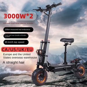 Scooter eléctrico de alta potencia de 6000W de Doble accionamiento para adultos, diseño plegable de pelo liso, Motor sin escobillas, almacén en el extranjero de 120kg - Product Image 1