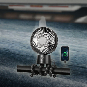Ventilateur portable pliable avec batterie externe, mini ventilateur de refroidissement rechargeable par USB pour les voyages, le bureau et l'extérieur - Product Image 3