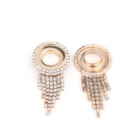 Accessoires de vêtement en laiton, or, argent, rond, taille personnalisée, pompon, strass, pour robe, œillets, 50 pièces