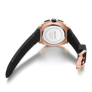 Montre sport pour homme MEGIR 2056, bracelet en silicone décontracté, chronographe étanche - Product Image 3