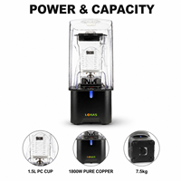 Lohas Blender Commerciële Heavy Duty Elektrische Hoge Snelheid Professionele Keukenapparatuur Restaurant Café Smoothie Fruit