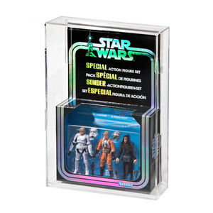 Estuche de exhibición de acrílico transparente personalizado SHP Stars Wars <span class=keywords><strong>GI</strong></span> <span class=keywords><strong>Joe</strong></span> 3,75 acción cardada Vintage figuras cardadas estuche protector de acrílico - Product Image 5