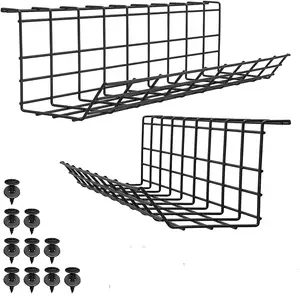 Unter Schreibtisch Kabel Management Tray Kabel Organizer für die Draht verwaltung. Schreibtisch kabel rinne für Büro und Zuhause