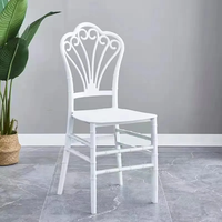 Chaises de mariage classiques, chaises Chiavari colorées pour l'extérieur, chaises de salle à manger en plastique
