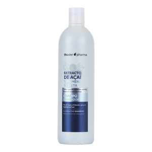 Shampoo illuminateur Thader Pharma avec extrait d'açaï et pigment violet pour cheveux blonds, gris ou méchés - Product Image 1