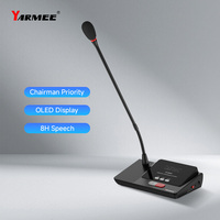 Système de Conférence UHF Anti-Interférence Nouvelle Conception Yarmee 999 Unités 5 Micros Système de Conférence à Priorité Présidentielle pour Réunions