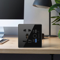 2025 nueva llegada Tuya WIFI Smart Socket Reino Unido estándar tipo-C puertos USB Alexa Asistente de Google Control de voz enchufe de Alimentación inteligente