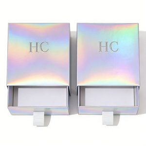 กล่องใส่แหวนแบบโฮโลแกรมสั่งทำพิเศษ บรรจุภัณฑ์เครื่องประดับสุดหรู พร้อมริบบิ้นดึง ปั๊มฟอยล์โลโก้ สำหรับแบรนด์เครื่องประดับ ขายส่ง - Product Image 2