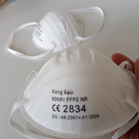 Masque OEM anti-poussière FFP1 avec sangles pour les usines de ciment, masque de sécurité blanc pour le nez, respirateur pour le ponçage et les outils électriques, masque CONE pour les travailleurs