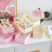 Boîtes d'Emballage Personnalisables pour Gâteaux Roulés, Desserts Mille-Feuilles, Boîte Longue Transparente pour Rouleaux de Pâtisserie