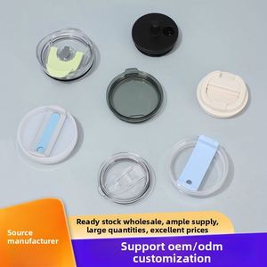 20oz 30oz 40oz Clear Spill Proof <b>Plastic</b> Cup Lid Reusable Replacement Tumbler Cover Leak Proof Car Cup Accessory With Straw Hole - Product Image 5