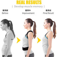 Correcteur de posture réglable en nylon et élasthanne respirant pour la prévention de la cyphose, ceinture dorsale pour la clavicule et la colonne vertébrale