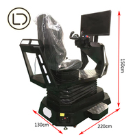 Leaderdream 6 axes 3 axes 3 écran jeu passionnant simulateur de vol immersif le simulateur de vol réel Airbus pour train