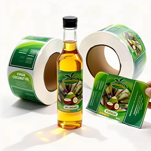 Custom Printed Logo Roll Plastic Vinyl PVC Waterproof Adhesive Food Glass Bottle Packaging Sticker Label Printing - Product Image 3