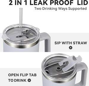 Vaso Térmico de Viaje Moderno de Acero Inoxidable de Alta Calidad, 40oz, Ecológico, Aislamiento al Vacío, con Tapa y Asa, Seguro para Agua Hirviendo - Product Image 3