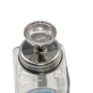 100% métal pompe ESD matériaux d'emballage verre solvant distributeur bouteille d'alcool belle 120ml carré presse à ongles bouteille en gros - Product Image 2