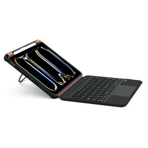 เคสแบบพับได้พร้อมไฟแบ็คไลท์ 7 สี สำหรับคีย์บอร์ดไร้สาย 5.3 รุ่น Pro 11 M4 2024 พร้อมที่ใส่ปากกาด้านบน และแม่เหล็กหมุนได้ 360 องศา - Product Image 2