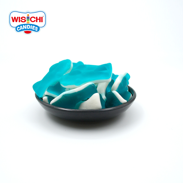 Blue Gummy Candy Sweet Fruity Flavor Cool and Dry Place Bag Packaging Whale Gummy Dolphin Shape Candy Shark 1704900000 12 Months