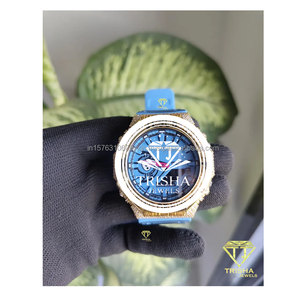 Reloj de Lujo con Diamantes Moissanite VVS de Primera Calidad para Hombre, Plata de Ley 925, Estilo Cristiano, Disponible para la Venta - Product Image 1