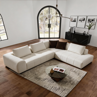 Canapé modulaire en tissu en forme de L de qualité supérieure pour salon, ensemble de canapés d'angle modernes en tissu pour salon, canapés modernos