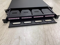 Fourniture d'usine 1U 19 'Rack Mount MTP MPO Patch Panel 144 Fiber 96 Fiber 48Core High Density MPO Patch Panel