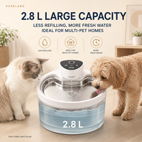 Nouvelle Fontaine à Eau Intelligente Transfrontalière pour Chats, Rechargeable, Sans Fil, à Induction, Distribution Automatique, Protection Contre la Fonctionnement à Sec