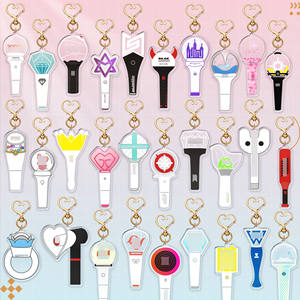 Stray Kids Bigbang Itzy Bangtan Boys Acrylique Porte-clés Rose Noir Support Pendentif Style Dessin Animé En Plastique Photo Numérique Porte-clés - Product Image 1