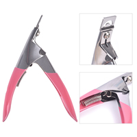 Ciseaux à ongles en acier inoxydable pour faux ongles, coupe-pointes d'ongles, outils de coupe pour faux ongles en acrylique et gel, coupe-triples pointes