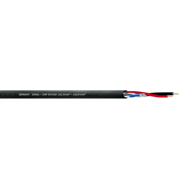 2 Twisted Pairs Tinned Copper Conductor AMX/power Hybrid Audio Cable PVC for Car Digital AES/EBU Analog Audio Signal