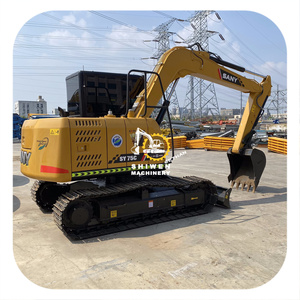 Mini-excavatrice sur chenilles SANY SY75C-9 de 7 tonnes d'occasion, fabriquée en Chine, en promotion, avec moteur et pompe en bon état - Product Image 1