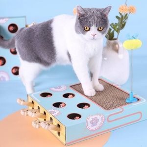 Five Hole Whack-a-mole Cat Scratcher <b>Interactive</b> Cat Scrtacher <b>Board</b> - Product Image 2