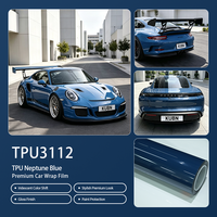 Film de protection TPU Shadow Blue, anti-jaunissement, installation humide, épaisseur 7,5 MIL, qualité américaine, pour toutes voitures