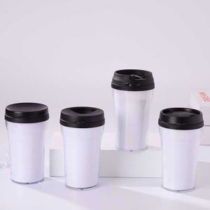 Floral Design Reusable <b>Plastic</b> Travel Cup With Hinged Lid For Adults Outdoor Use - Product Image 5
