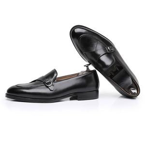 Mocasines de Estilo Británico para Hombre, de Cuero Genuino, Transpirables, con Hebilla de Correa, Zapatos Casuales de Otoño, Impermeables, que Aumentan la Estatura - Product Image 4
