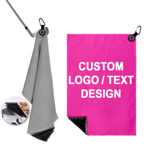 Serviette de golf magnétique avec brosse de nettoyage 2-en-1, nettoyeur de balles en microfibre gaufrée avec brosse intégrée pour clubs - Product Image 5