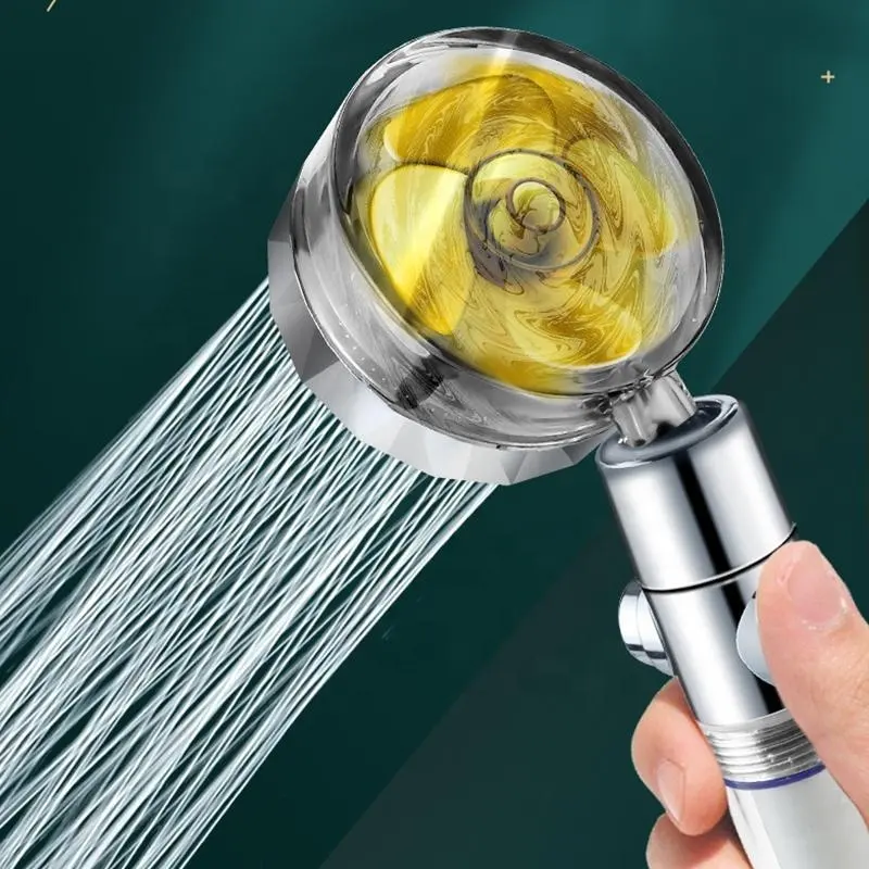 water filter high pressure fan vortex hydro shower jet turbo head shower turbo